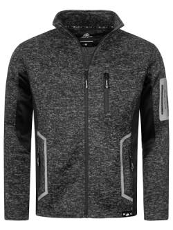 Rock Creek Herren Fleece Jacke Outdoor Wanderjacke Pullover Full Zip Hoodie Herrenjacke Fleecejacke Winterjacke Strickjacke Strickfleecejacke H-367 Schwarz S von Rock Creek