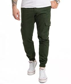 Rock Creek Herren Hose Cargohose Tapered Fit Chino Hose Cargo Hose Jogging Pants Männerhose Freizeithose Hosen Herrenhose RC-2356 Dunkelgrün W29 L30 von Rock Creek