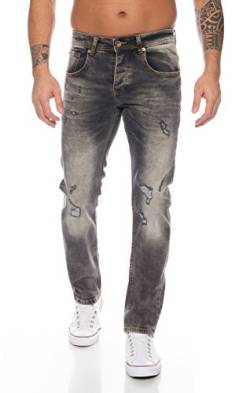 Rock Creek Herren Jeans Destroyed Darkgrey RC-2107 [W42 L38] von Rock Creek