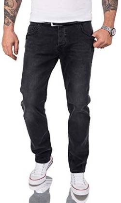 Rock Creek Herren Jeans Regular Fit Stretch Jeans Männerhose Herrenjeans Denim Hosen Herrenhose Straight Cut Stonewashed RC-2157 Schwarz W30 L34 von Rock Creek