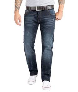 Rock Creek Herren Jeans Regular Fit Stretch Jeans Männerhose Herrenjeans Denim Hosen Herrenhose Straight Cut Stonewashed RC-2269 Dunkelblau W29 L32 von Rock Creek