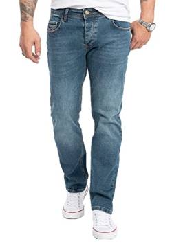 Rock Creek Herren Jeans Regular Fit Stretch Jeans Männerhose Herrenjeans Denim Hosen Herrenhose Straight Cut Stonewashed RC-2275 Blau W29 L30 von Rock Creek