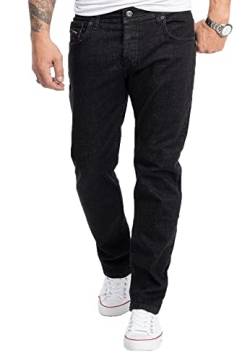 Rock Creek Herren Jeans Regular Fit Stretch Jeans Männerhose Herrenjeans Denim Hosen Herrenhose Straight Cut Stonewashed RC-2277 Schwarz W32 L36 von Rock Creek