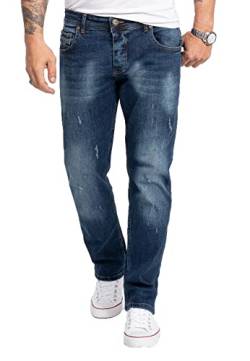 Rock Creek Herren Jeans Regular Fit Stretch Jeans Männerhose Herrenjeans Denim Hosen Herrenhose Straight Cut Stonewashed RC-2281 Blau W29 L32 von Rock Creek