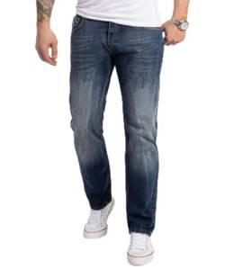 Rock Creek Herren Jeans Regular Fit Stretch Jeans Männerhose Herrenjeans Denim Hosen Herrenhose Straight Cut Stonewashed RC-2357 Blau W31 L34 von Rock Creek