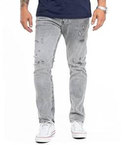 Rock Creek Herren Jeans Regular Fit Stretch Jeans Männerhose Herrenjeans Denim Hosen Herrenhose Straight Cut Stonewashed RC-2360 Grau W29 L30 von Rock Creek