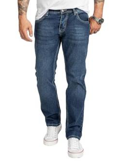 Rock Creek Herren Jeans Regular Fit Stretch Jeans Männerhose Herrenjeans Denim Hosen Herrenhose Straight Cut Stonewashed RC-2402 Blau W38 L34 von Rock Creek