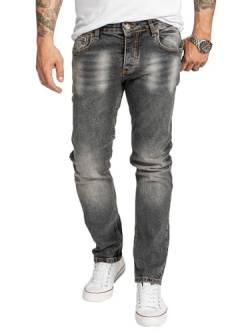 Rock Creek Herren Jeans Regular Fit Stretch Jeans Männerhose Herrenjeans Denim Hosen Herrenhose Straight Cut Stonewashed RC-2405 Dunkelgrau W32 L34 von Rock Creek