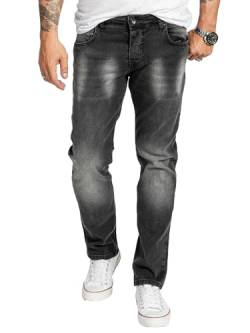 Rock Creek Herren Jeans Regular Fit Stretch Jeans Männerhose Herrenjeans Denim Hosen Herrenhose Straight Cut Stonewashed RC-2406 Dunkelgrau W33 L30 von Rock Creek