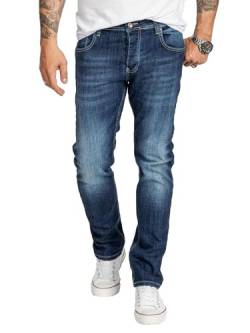 Rock Creek Herren Jeans Regular Fit Stretch Jeans Männerhose Herrenjeans Denim Hosen Herrenhose Straight Cut Stonewashed RC-2411 Blau W36 L38 von Rock Creek