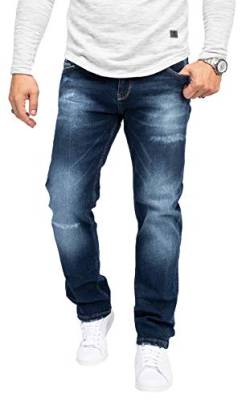 Rock Creek Herren Jeans Regular Fit Stretch Jeans Männerhose Herrenjeans Denim Hosen Herrenhose Straight Cut Stonewashed RC-3103 Dunkelblau W36 L34 von Rock Creek