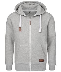 Rock Creek Herren Kapuzenpullover mit Reißverschluss Pullover Hoodie Kapuzenjacke Sweatshirt Kapuzensweatjacke Kapuzenpulli H-341 Grau M von Rock Creek