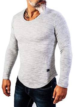 Rock Creek Herren Longsleeve Shirt Langarm Hoodie Sweatshirt Kapuzenpullover Langarmshirt Herrenpulli Street Style H-144 Hellgrau XXL von Rock Creek