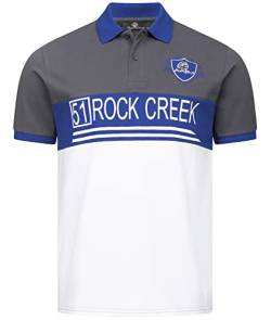 Rock Creek Herren Polo T-Shirts Basic Shirt Kurzarm Poloshirt Polohemd Slim Fit Sommer Shirts Männer T Shirt Top Polokragen H-306 Dunkelgrau 2XL von Rock Creek