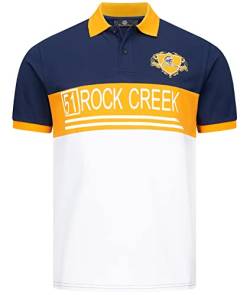 Rock Creek Herren Polo T-Shirts Basic Shirt Kurzarm Poloshirt Polohemd Slim Fit Sommer Shirts Männer T Shirt Top Polokragen H-306 Navy 2XL von Rock Creek