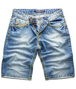 Rock Creek Herren Shorts Jeansshorts Denim Short Kurze Hose Herrenshorts Jeans Sommer Hose Dicke Nähte Bermuda Hose RC-2078 Blau W29 von Rock Creek