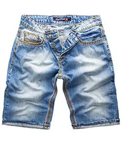 Rock Creek Herren Shorts Jeansshorts Denim Short Kurze Hose Herrenshorts Jeans Sommer Hose Dicke Nähte Bermuda Hose RC-2079 Hellblau W29 von Rock Creek