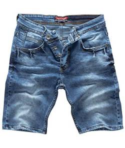 Rock Creek Herren Shorts Jeansshorts Denim Stretch Sommer Shorts Regular Slim [RC-2122 - Used Blue W29] von Rock Creek