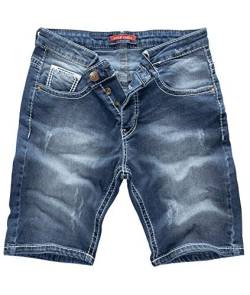 Rock Creek Herren Shorts Jeansshorts Denim Stretch Sommer Shorts Regular Slim [RC-2134 - Blue White - W29] von Rock Creek