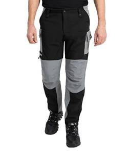 Rock Creek Herren Softshell Hose Cargohose Outdoorhose Wanderhose Herrenhose Wasserdicht Skihose Arbeitshose Winterhose Trekkinghose H-310 Grau 2XL von Rock Creek