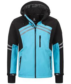 Rock Creek Herren Softshell Jacke Outdoor Jacke Windbreaker Übergangsjacke Anorak Kapuze Regenjacke Winterjacke Herrenjacke Jacket H-285 Hellblau 2XL von Rock Creek