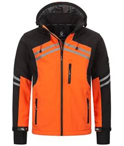 Rock Creek Herren Softshell Jacke Outdoor Jacke Windbreaker Übergangsjacke Anorak Kapuze Regenjacke Winterjacke Herrenjacke Jacket H-285 Orange M von Rock Creek