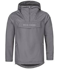 Rock Creek Herren Softshell Jacke Outdoor Jacke Windbreaker Übergangsjacke Anorak Kapuze Regenjacke Winterjacke Herrenjacke Jacket H-295 Anthrazit 2XL von Rock Creek