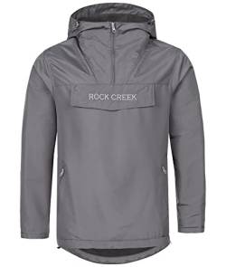 Rock Creek Herren Softshell Jacke Outdoor Jacke Windbreaker Übergangsjacke Anorak Kapuze Regenjacke Winterjacke Herrenjacke Jacket H-295 Anthrazit L von Rock Creek