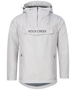 Rock Creek Herren Softshell Jacke Outdoor Jacke Windbreaker Übergangsjacke Anorak Kapuze Regenjacke Winterjacke Herrenjacke Jacket H-295 Grau 2XL von Rock Creek