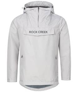 Rock Creek Herren Softshell Jacke Outdoor Jacke Windbreaker Übergangsjacke Anorak Kapuze Regenjacke Winterjacke Herrenjacke Jacket H-295 Grau L von Rock Creek