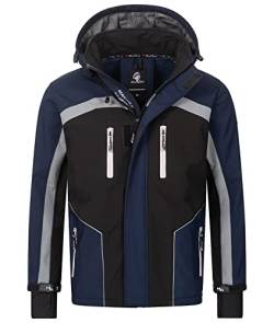 Rock Creek Herren Softshell Jacke Outdoor Jacke Windbreaker Übergangsjacke Anorak Kapuze Regenjacke Winterjacke Herrenjacke Jacket H-311 Navy M von Rock Creek