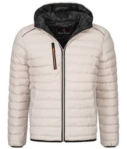 Rock Creek Herren Steppjacke Übergangsjacke Leicht Herrenjacke Männer Jacken Stepp Jacken mit Kapuze Daunenjacke Thremojacke H-317 Beige 2XL von Rock Creek