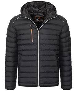 Rock Creek Herren Steppjacke Übergangsjacke Leicht Herrenjacke Männer Jacken Stepp Jacken mit Kapuze Daunenjacke Thremojacke H-317 Schwarz S von Rock Creek