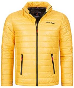 Rock Creek Herren Steppjacke Übergangsjacke Leicht Herrenjacke Männer Jacken Stepp Jacken ohne Kapuze Daunenjacke Thremojacke H-276 Gelb S von Rock Creek