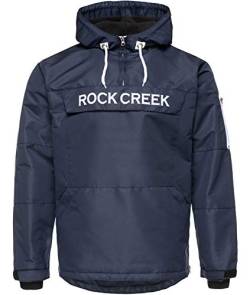 Rock Creek Herren Windbreaker Jacke Übergangsjacke Anorak Schlupfjacke Kapuze Regenjacke Winterjacke Herrenjacke Jacket H-167 Dunkelblau XL von Rock Creek