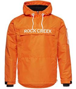 Rock Creek Herren Windbreaker Jacke Übergangsjacke Anorak Schlupfjacke Kapuze Regenjacke Winterjacke Herrenjacke Jacket H-167 Orange 3XL von Rock Creek