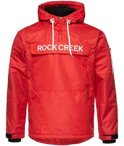 Rock Creek Herren Windbreaker Jacke Übergangsjacke Anorak Schlupfjacke Kapuze Regenjacke Winterjacke Herrenjacke Jacket H-167 Rot M von Rock Creek