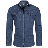 Rock Creek Jeanshemd Herren Jeanshemd Blau H-200 von Rock Creek