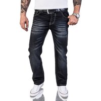 Rock Creek Straight-Jeans Herren Jeans Stonewashed Schwarz RC-2064 von Rock Creek