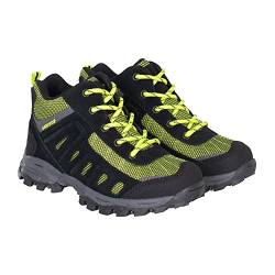 ROCK EXPERIENCE Rainbow Kids Hiking Shoe, 0208 Caviar + 1766 Lime Green, 31 EU von Rock Experience