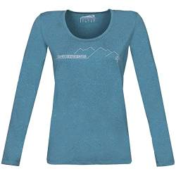 ROCK EXPERIENCE Women Chandler 2.0 LS T-Shirt, Moroccan Blue Melange, L von Rock Experience