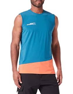 Rock Experience REML00341 Merlin Sleeveless T-Shirt Men's 1484 Moroccan Blue+0630 Flame L von Rock Experience