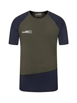 Rock Experience REMT01661 Merlin SS T-Shirt Men's 1924 Olive Night+1330 Blue Night M von Rock Experience