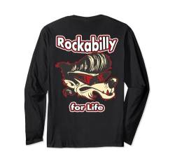 Rockabilly For Life | Vintage Rockabilly Langarmshirt von Rock 'N' Roll Kleidung für Rockabilly & Rockabella