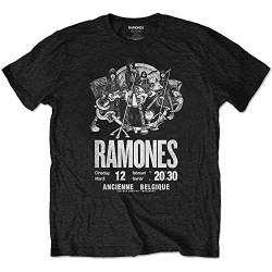 Ramones Belgique offiziell Männer T-Shirt Herren (Large) von Rock Off Trade