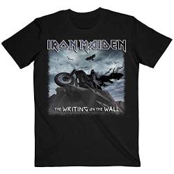Iron Maiden Writing On The Wall Cover offiziell Männer T-Shirt Herren (Large) von Rock Off