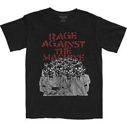 Rage Against The Machine Crowd Masks offiziell Männer T-Shirt Herren (Large) von Rock Off