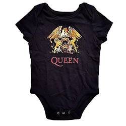 Rock Off Queen Schlafstrampler Classic Crest Band Logo Nue offiziell Schwarz 0 to 24 18-24 Mois von Rock Off