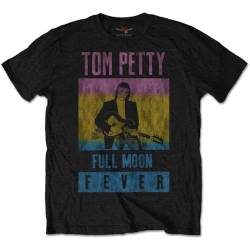 Rock Off Tom Petty & The Heartbreakers "Full Moon Fever" Unisex-T-Shirt, kurzärmelig, Schwarz, Schwarz , L von Rock Off