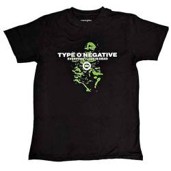 Rock Off Type O Negative T-Shirt mit Aufschrift "Everyone I Love is Dead", Schwarz, Schwarz , XL von Rock Off